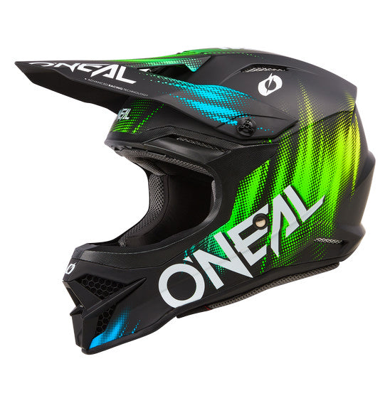 O'Neal 2024 3SRS VOLTAGE Helmet - Black/Green